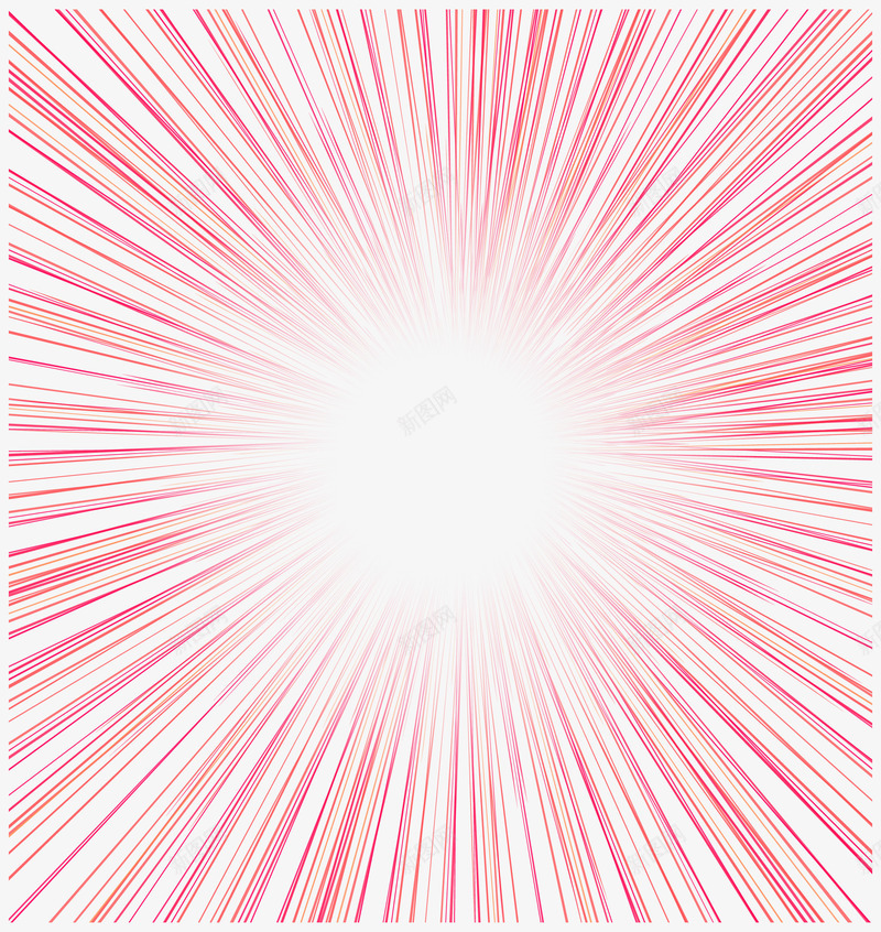 粉红色放射射线png免抠素材_新图网 https://ixintu.com 射线 放射性 矢量png 科技感 科技线条 粉色射线 线性