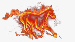 特效马奔跑的火焰烈马高清图片