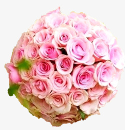 捧花粉色玫瑰花鲜花花球素材