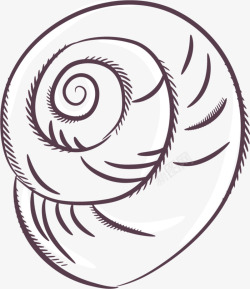 素描棕色蜗牛壳素材
