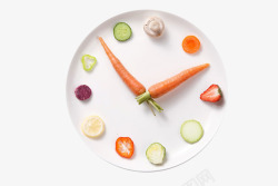 蔬菜时钟素材