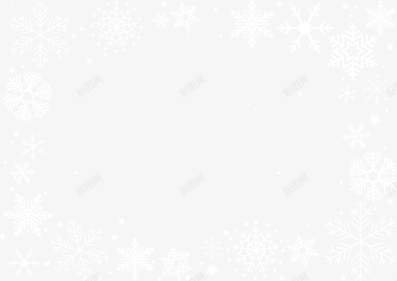 白色雪花装饰底纹边框矢量图ai免抠素材_新图网 https://ixintu.com 圣诞装饰 圣诞贺卡设计 底纹 白色雪花 装饰 边框 矢量图