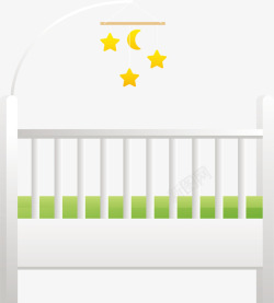 扁平婴儿床扁平简约挂饰婴儿床高清图片