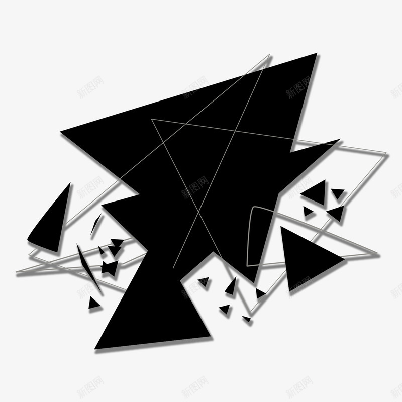 几何三角形状png免抠素材_新图网 https://ixintu.com 几何 形状 漂浮 线条