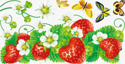 草莓装饰墙贴素材