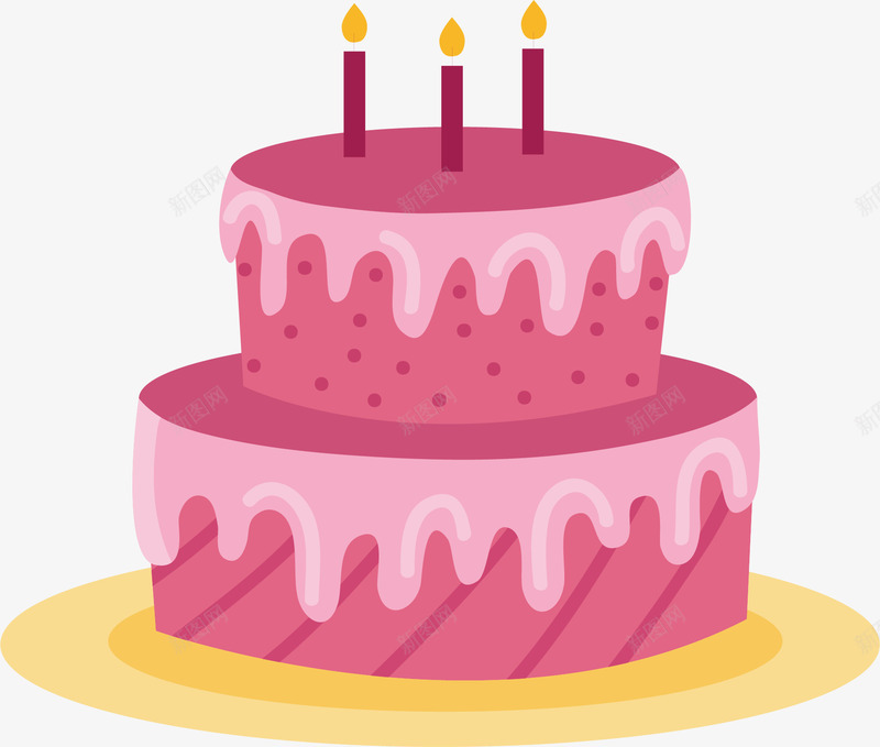 生日快乐粉色蛋糕矢量图ai免抠素材_新图网 https://ixintu.com 庆祝生日 生日快乐 生日快乐图 生日蛋糕 矢量png 矢量图 粉色蛋糕 蛋糕