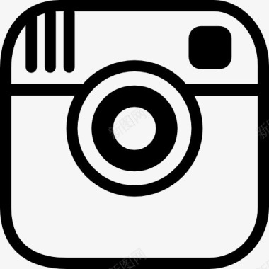 Instagram照片的相机LOGO的轮廓图标图标