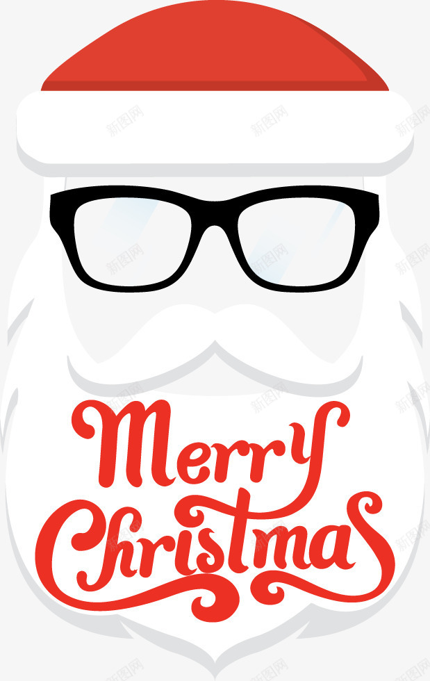 戴眼镜的圣诞老人png免抠素材_新图网 https://ixintu.com 圣诞老人 眼镜 英文字母