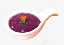 美味的米煳紫薯米糊片高清图片