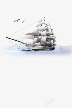 帆船海鸥素材