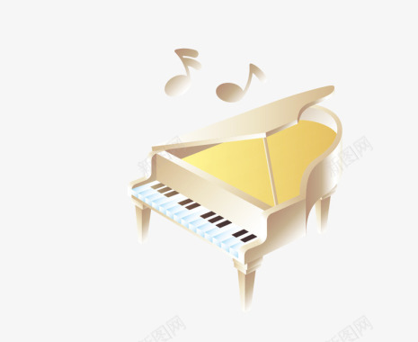 学乐器海报时尚古典钢琴图标图标