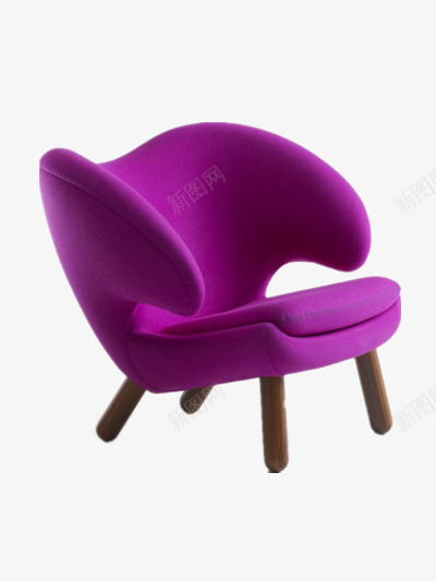 紫色感家居椅子png免抠素材_新图网 https://ixintu.com 家居 椅子 紫色