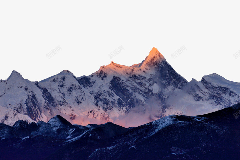 雪山山顶png免抠素材_新图网 https://ixintu.com 地理地貌 山顶风景 旅游出行 雪山 风景素材