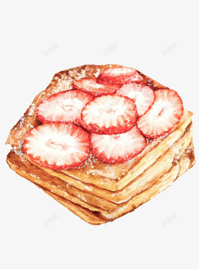 卡通草莓派png免抠素材_新图网 https://ixintu.com 图示 水果面包 甜品 甜食 草莓片 面包饼