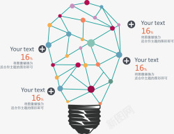 灯泡图形分类说明图矢量图素材