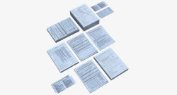 纸质文件多张一堆纸质文件夹文件高清图片