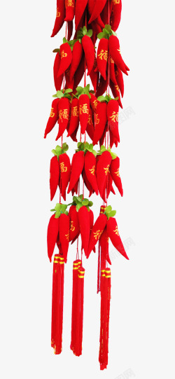 红色辣椒中国结素材