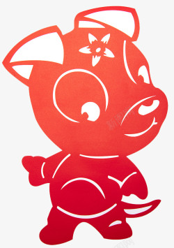 旺旺年2018春节红色小狗图案高清图片