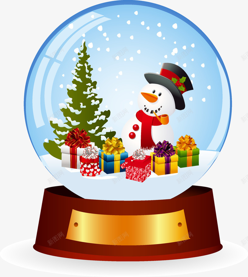 圣诞水晶球png免抠素材_新图网 https://ixintu.com 圣诞节 水晶球 玻璃球 礼物
