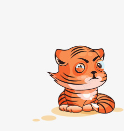 愤怒的老虎生气的卡通小老虎高清图片