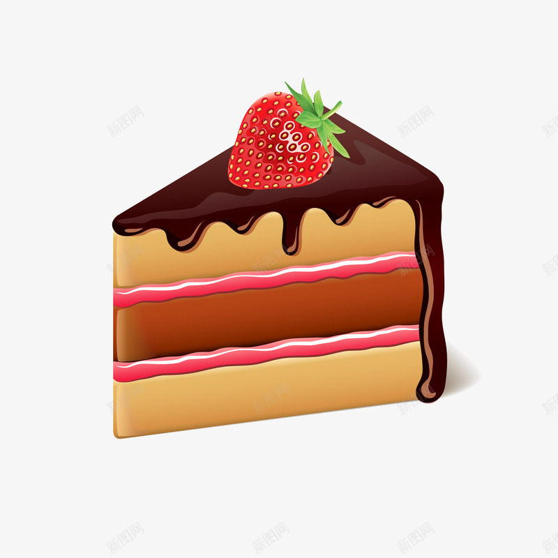 卡通美味的蛋糕食物矢量图ai免抠素材_新图网 https://ixintu.com 卡通 天猫吃货节 美味 草莓 蛋糕 食物 矢量图