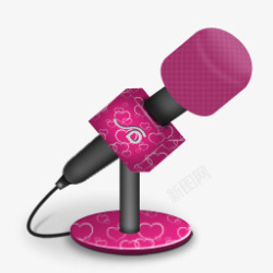 Microphone麦克风麦克风粉红色的micro图标高清图片