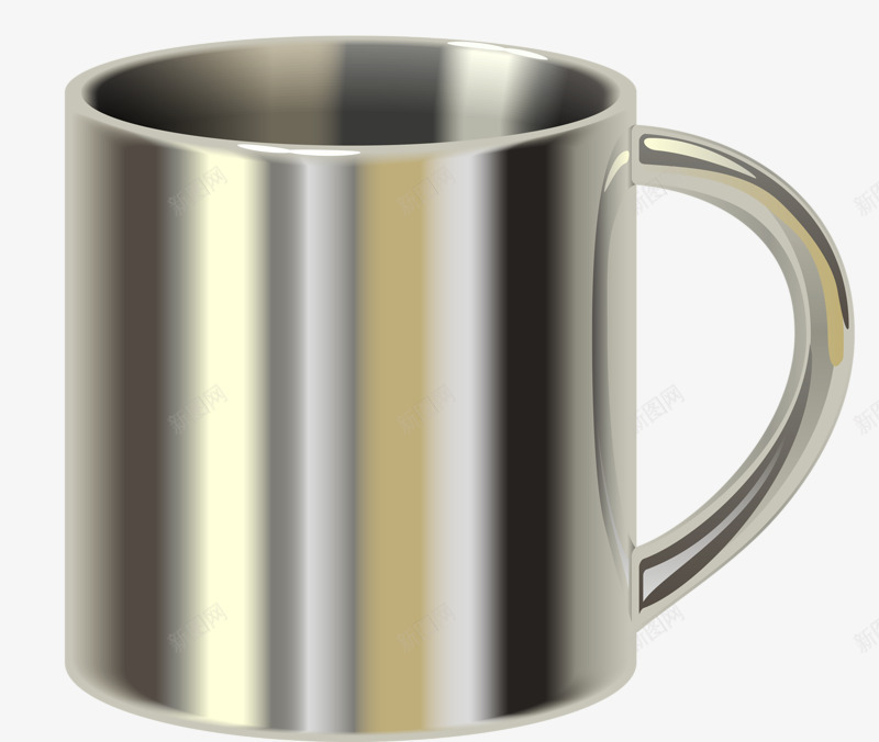 不锈钢水杯png免抠素材_新图网 https://ixintu.com 不锈钢 卡通 茶杯 银色