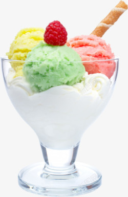 三色冰淇淋冰淇淋高清图片