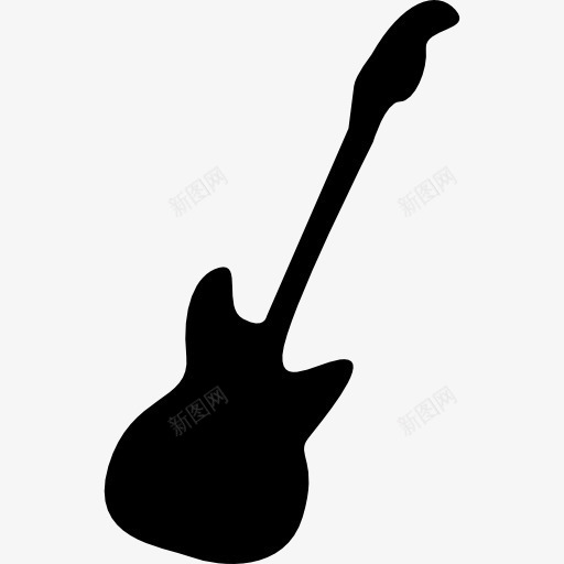 电贝司吉他的剪影图标png_新图网 https://ixintu.com 低音吉他的剪影 吉他 电吉他 贝司 音乐