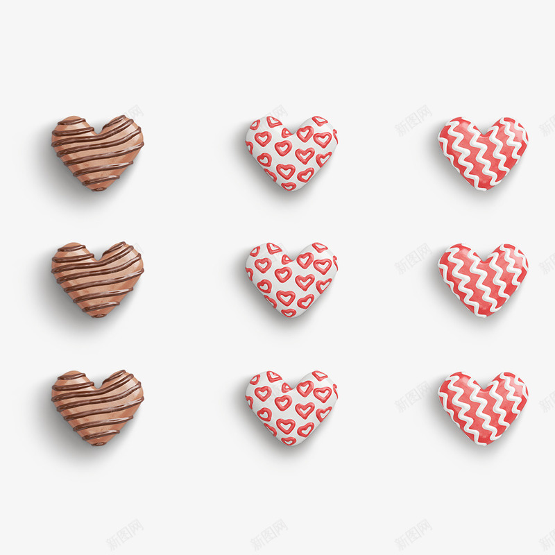巧克力桃心png免抠素材_新图网 https://ixintu.com 巧克力 心形 矢量装饰 糕点 装饰