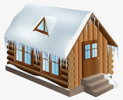 被雪覆盖的建筑房屋雪地里的房子高清图片