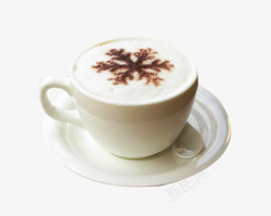 咖啡加奶可可粉雪花咖啡高清图片