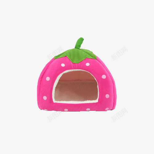 草莓猫窝png免抠素材_新图网 https://ixintu.com 创意 宠物用品 猫窝 草莓