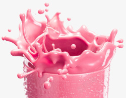 粉色果汁装饰图案素材