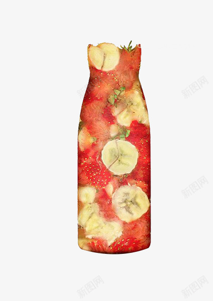 草莓香蕉瓶子形状png免抠素材_新图网 https://ixintu.com 奶昔 瓶子 草莓 香蕉