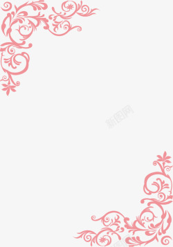 粉色藤蔓边角装饰高清图片