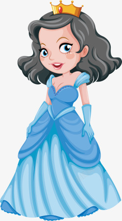 冰雪美人蓝色裙子的公主高清图片