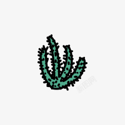 小清新插画广告卡通盆栽素材