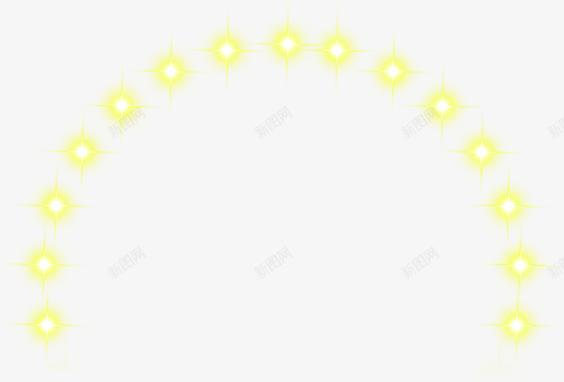 光效星光元旦装饰png免抠素材_新图网 https://ixintu.com 元素 色光 装饰 黄色