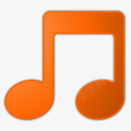 橙色的音符符号图标png_新图网 https://ixintu.com music 音乐 音符