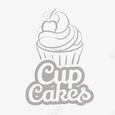 奶油块可爱蛋糕logo矢量图图标图标
