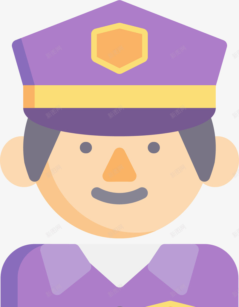 警卫卡通图标iconpng_新图网 https://ixintu.com 人民警察 保安 刑警 卡通图标icon 守卫 小警察 民警 警务人员 警卫 警察 门卫