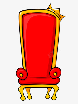 王座手绘卡通皇帝座椅高清图片