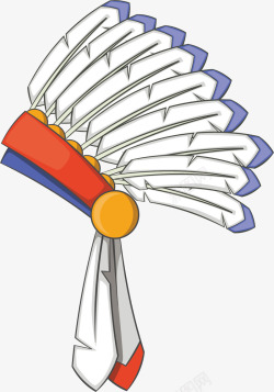 羽毛装饰品创意漂亮的头饰矢量图高清图片
