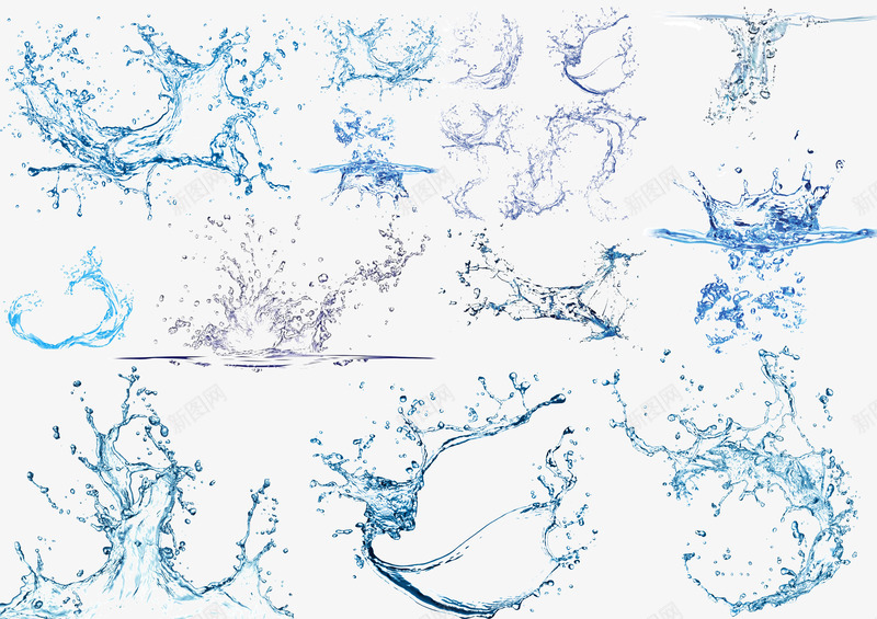 喷溅水花集合png免抠素材_新图网 https://ixintu.com 一滩水花 喷溅 水滴 水花
