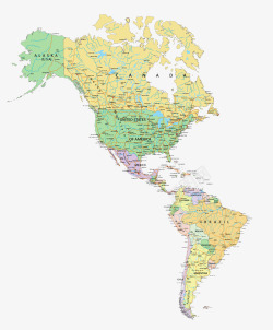 英文版地图南美洲地图高清图片