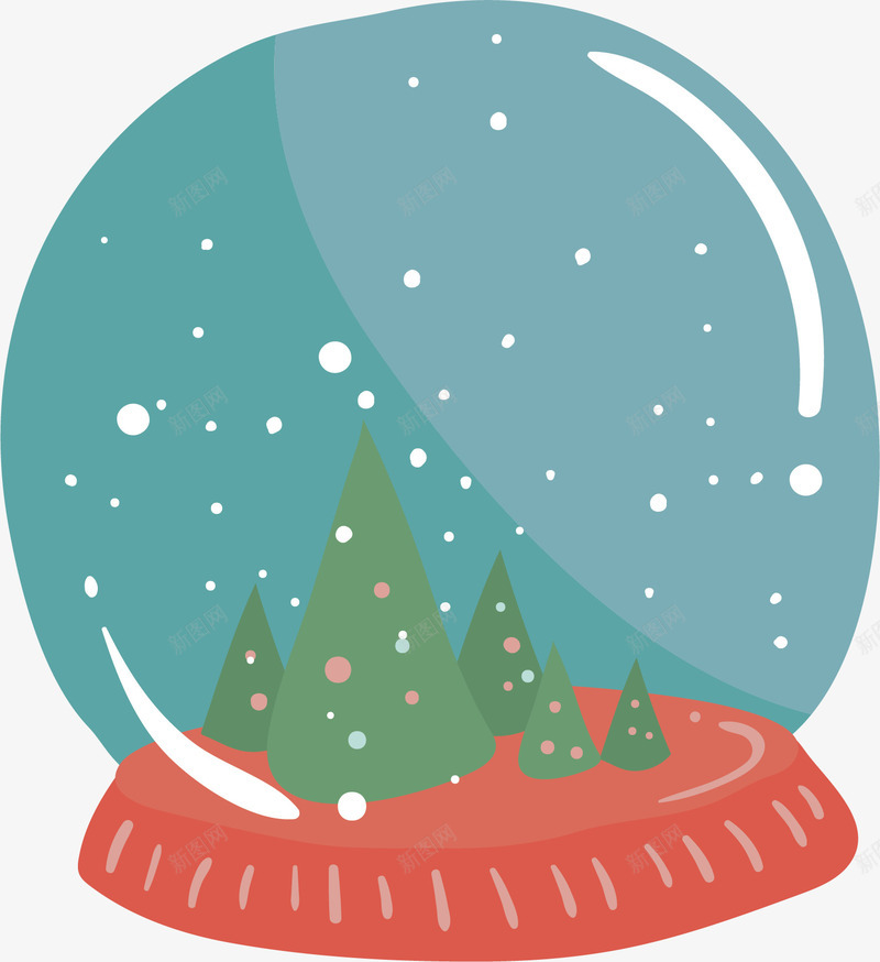 卡通圣诞树的水晶球矢量图ai免抠素材_新图网 https://ixintu.com 圣诞树 圣诞节 圣诞节水晶球 水晶球 矢量png 蓝色水晶球 矢量图
