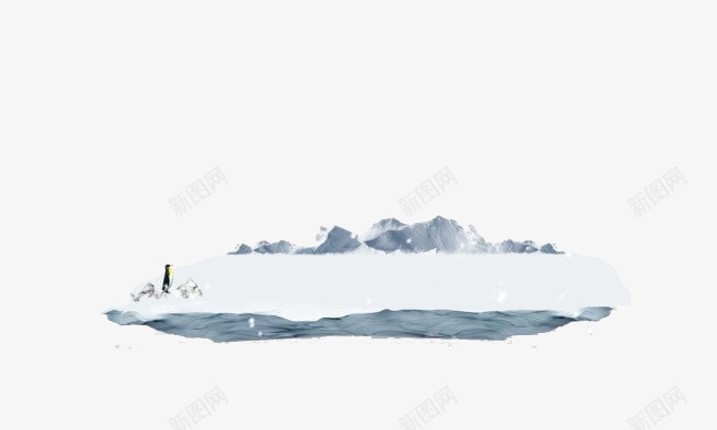 冰块png免抠素材_新图网 https://ixintu.com 企鹅 冰层 卡通 夏日 清凉