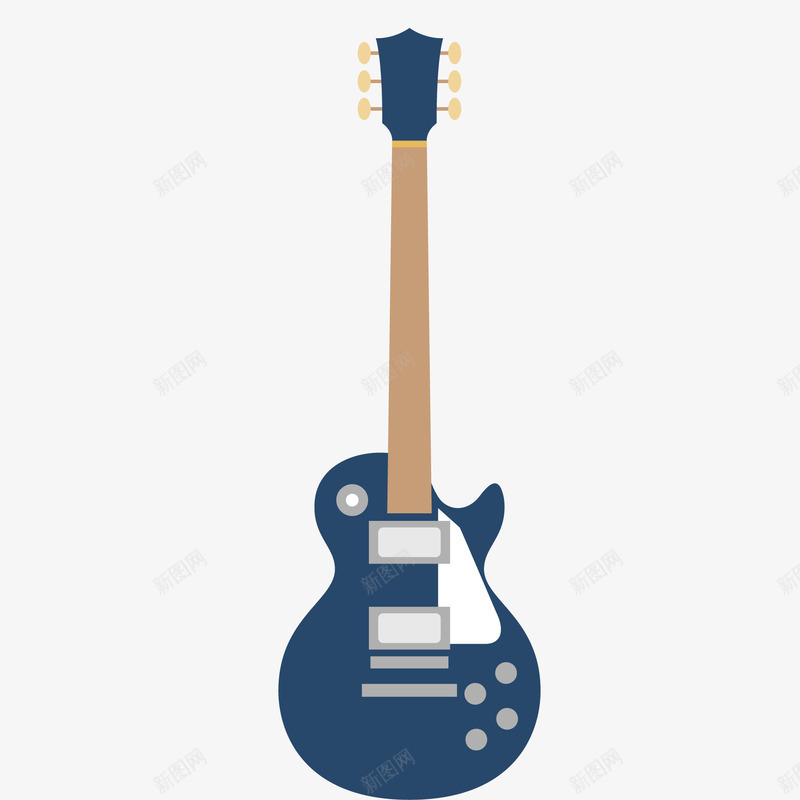 深蓝色的电吉他png免抠素材_新图网 https://ixintu.com 卡通 扁平化 校园文化艺术节 深蓝色 电吉他