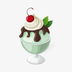 夏天巧克力雪顶夏日冷饮冰淇淋雪糕高清图片